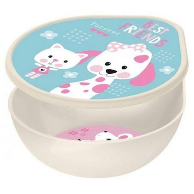 Миска d135мм с крышкой с декором (светло-бежевый) IDI LAND 221152825/01-1