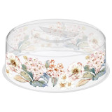 Крышка для СВЧ 'Bergamo' d250мм с декором (бесцветный) IDI LAND 221159801/00