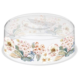 Крышка для СВЧ 'Bergamo' d250мм с декором (бесцветный) IDI LAND 221159801/00