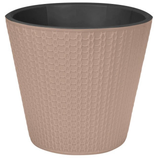 Горшок для цветов 'Velvet' d330мм, 16л на колесиках (бежевый) IDI LAND 221600527/01