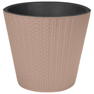 Горшок для цветов 'Velvet' d330мм, 16л на колесиках (бежевый) IDI LAND 221600527/01