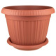 Горшок для цветов 'Basil' D420мм, 24.6л с поддоном (терракотовый) IDI LAND 221601932/01