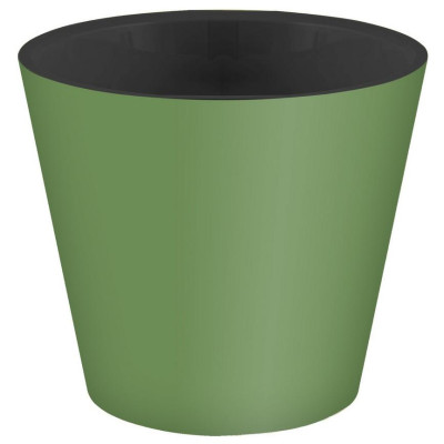 Горшок для цветов 'Rosemary' d230мм, 5л с дренажной вставкой (зеленый) IDI LAND 221605918/01-1