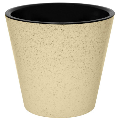 Горшок для цветов 'Pepper' d230мм 5л с дренажной вставкой (светло-бежевый) IDI LAND 221606625/01-1