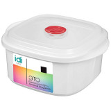 Емкость для СВЧ 'Bergamo' 2.5л с клапаном (белый) IDI LAND 222124729/01