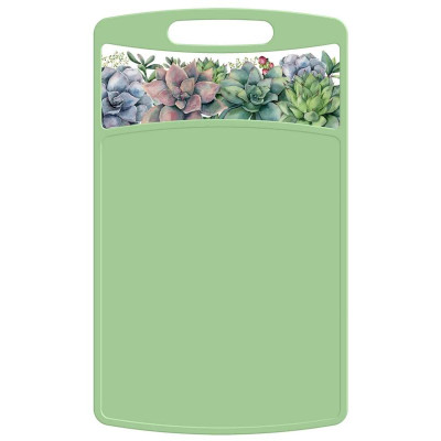 Доска разделочная 'Bergamo' прямоугольная 260x155x3.5мм с декором (зеленый) IDI LAND 222132418/08