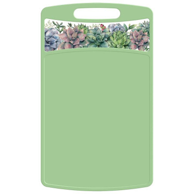 Доска разделочная 'Bergamo' прямоугольная 335x220x4мм с декором (зеленый) IDI LAND 222132518/08