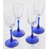 Набор бокалов IMPERIAL BLUE 4шт*60мл синие ножки 440043BBM
