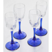 Набор бокалов IMPERIAL BLUE 4шт*60мл синие ножки 440043BBM Набор бокалов IMPERIAL BLUE 4шт*60мл синие ножки 440043BBM