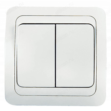 Выключатель двухклавишный IN HOME 2023 CLASSICO белый