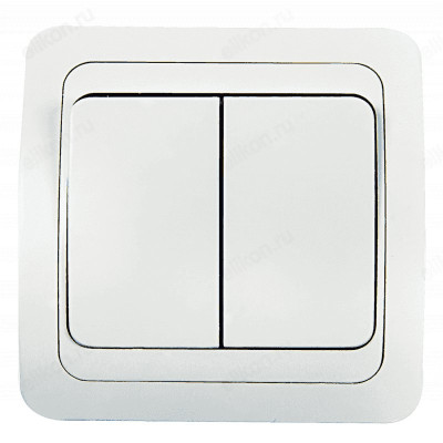 Выключатель двухклавишный IN HOME 2023 CLASSICO белый