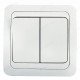 Выключатель двухклавишный IN HOME 2023 CLASSICO белый
