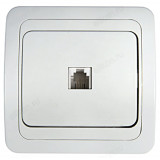 Розетка телефонная CLASSICO 2034 IN HOME, белая