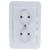 Розетка двойная CLASSICO белая 2102 IN HOME