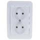 Розетка двойная CLASSICO белая 2102 IN HOME