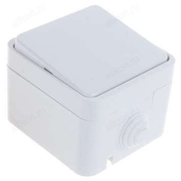 Выключатель одноклавишный IN HOME 3100 AQUA полугерметичный, белый