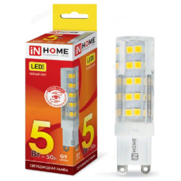 Лампа светодиодная LED G9 JCD VC 5W 230V 3К IN HOME