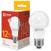 Лампа светодиодная LED E27 A60 12W 3K IN HOME Лампа светодиодная LED E27 A60 12W 3K IN HOME