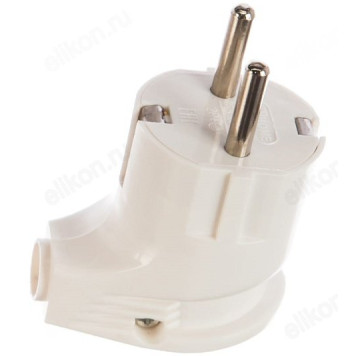 Вилка угловая c/з 16А 4110 IN HOME белая-1