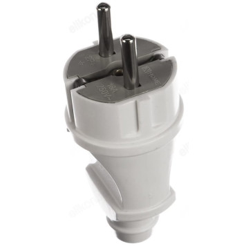 Вилка прямая с/з 16А 4140 IN HOME. белая