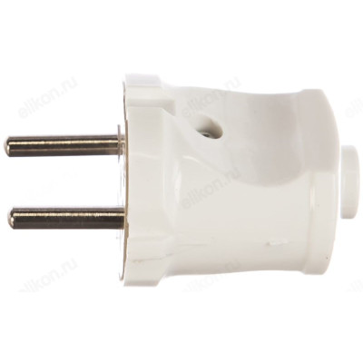 Вилка прямая 10А 4142 IN HOME, белая-1