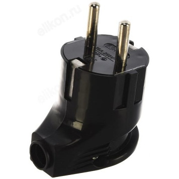 Вилка угловая c/з 16А 4210 IN HOME, черная-1