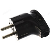 Вилка угловая c/з 16А 4210 IN HOME, черная