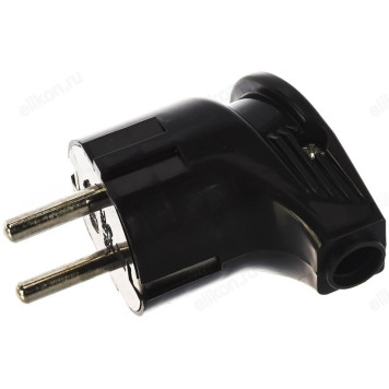 Вилка угловая c/з 16А 4210 IN HOME, черная