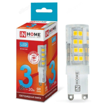 Лампа светодиодная LED G9 JCD VC 3W 230V 4К IN HOME