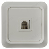 Розетка телефонная BOLLETO 7034 IN HOME накладная, белая