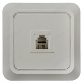Розетка телефонная BOLLETO 7034 IN HOME накладная, белая Розетка телефонная BOLLETO 7034 IN HOME накладная, белая