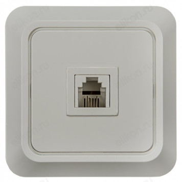 Розетка телефонная BOLLETO 7034 IN HOME накладная, белая