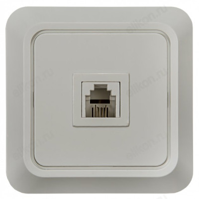 Розетка телефонная BOLLETO 7034 IN HOME накладная, белая