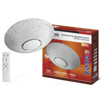 Светильник светодиодный COMFORT CRYSTAL 55Вт 230В 3000-6500K 4400Лм с пультом ДУ IN HOME-1