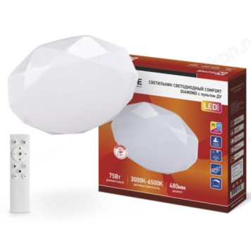 Светильник светодиодный COMFORT DIAMOND 75Вт 230В 3000-6500K 6000Лм с пультом ДУ IN HOME