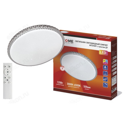 Светильник светодиодный COMFORT MYSTERY 120Вт 230В 3000-6500K 9600Лм с пультом ДУ IN HOME