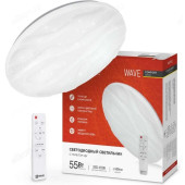 Светильник светодиодный COMFORT WAVE 55Вт 230В 3000-6500K 4400Лм 400x70мм с пультом ДУ IN HOME Светильник светодиодный COMFORT WAVE 55Вт 230В 3000-6500K 4400Лм 400x70мм с пультом ДУ IN HOME