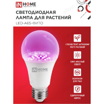 Лампа светодиодная FITO IN HOME LED-A65-ФИТО 25Вт