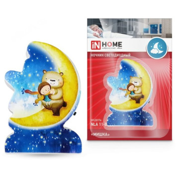 Ночник NLA 11-B МИШКА 230В IN HOME с выключателем