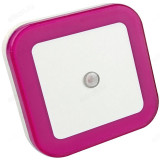 Ночник NLE 03-SB-DS КВАДРАТ розовый 230В IN HOME с датчиком освещения