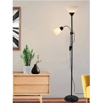 Светильник напольный  IN HOME ТНО 02Ч ЧЕРНЫЙ 60Вт Е27/Е14 230В-1