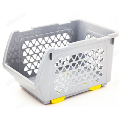 Ящик для овощей 4,5л Интерм серый А0229