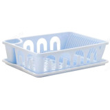 Сушилка для посуды без поддона голубая