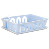 Сушилка для посуды без поддона голубая