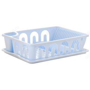Сушилка для посуды без поддона голубая