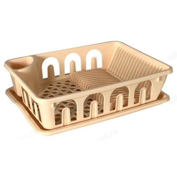 Сушилка для посуды с поддоном П2911 бежевая