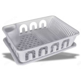 Сушилка для посуды с поддоном П2929 серая