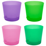 Горшок для цветов 2л с поддоном В02-2 микс