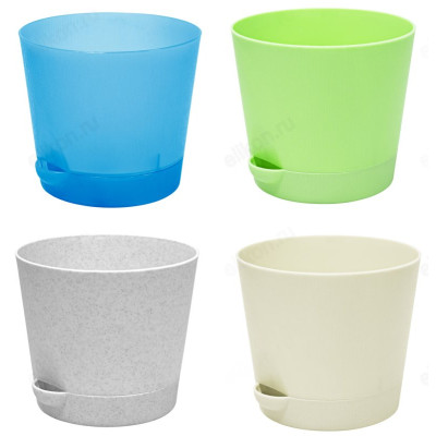 Горшок для цветов 3,6л с поддоном В03-3/6 микс-2
