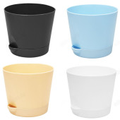 Горшок для цветов 04л с поддоном В04 микс